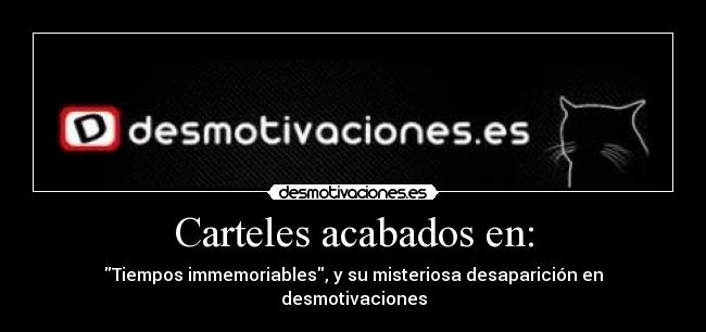 Carteles acabados en: - 