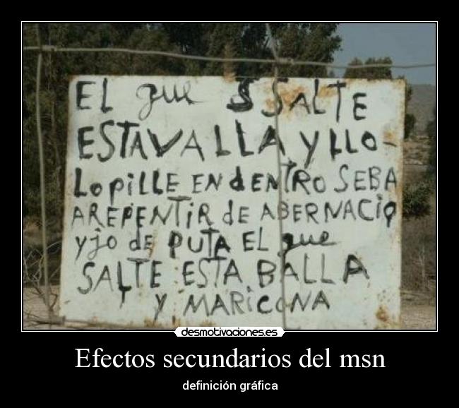 Efectos secundarios del msn - definición gráfica