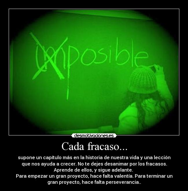 Cada fracaso... -