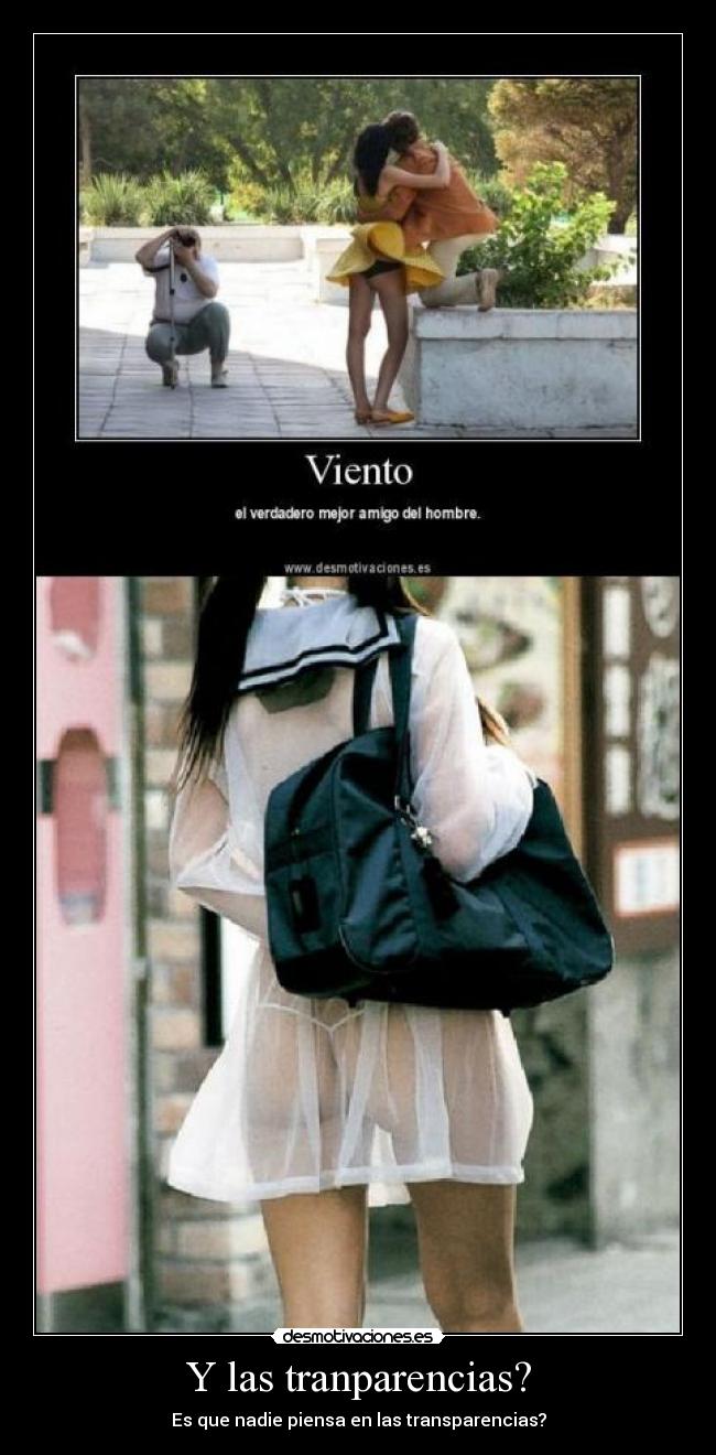 Y las tranparencias? -