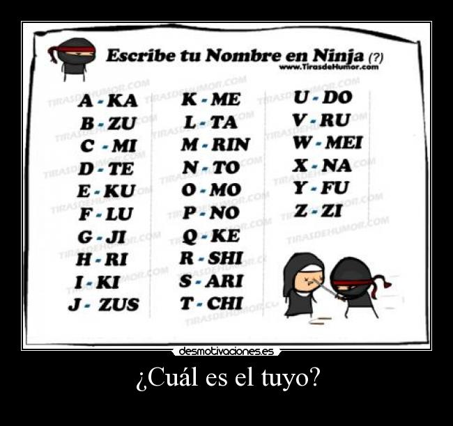 ¿Cuál es el tuyo? -