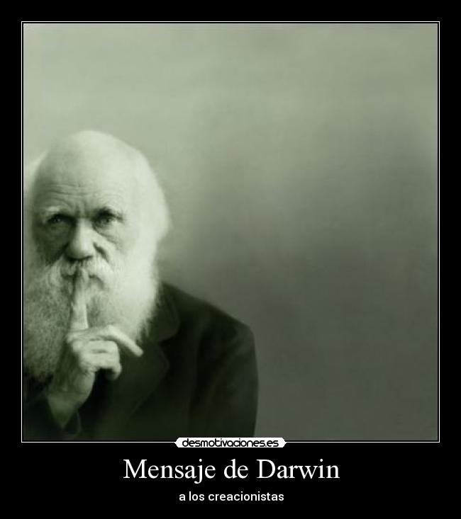 carteles darwin creacionismo silencio desmotivaciones