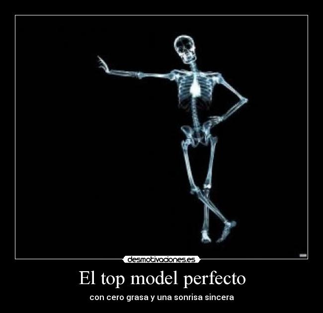 El top model perfecto - con cero grasa y una sonrisa sincera