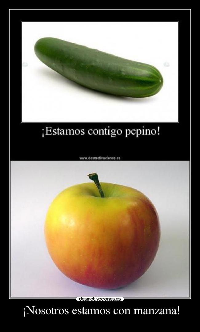 ¡Nosotros estamos con manzana! -