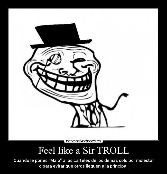 carteles fell like sir troll desmotivaciones