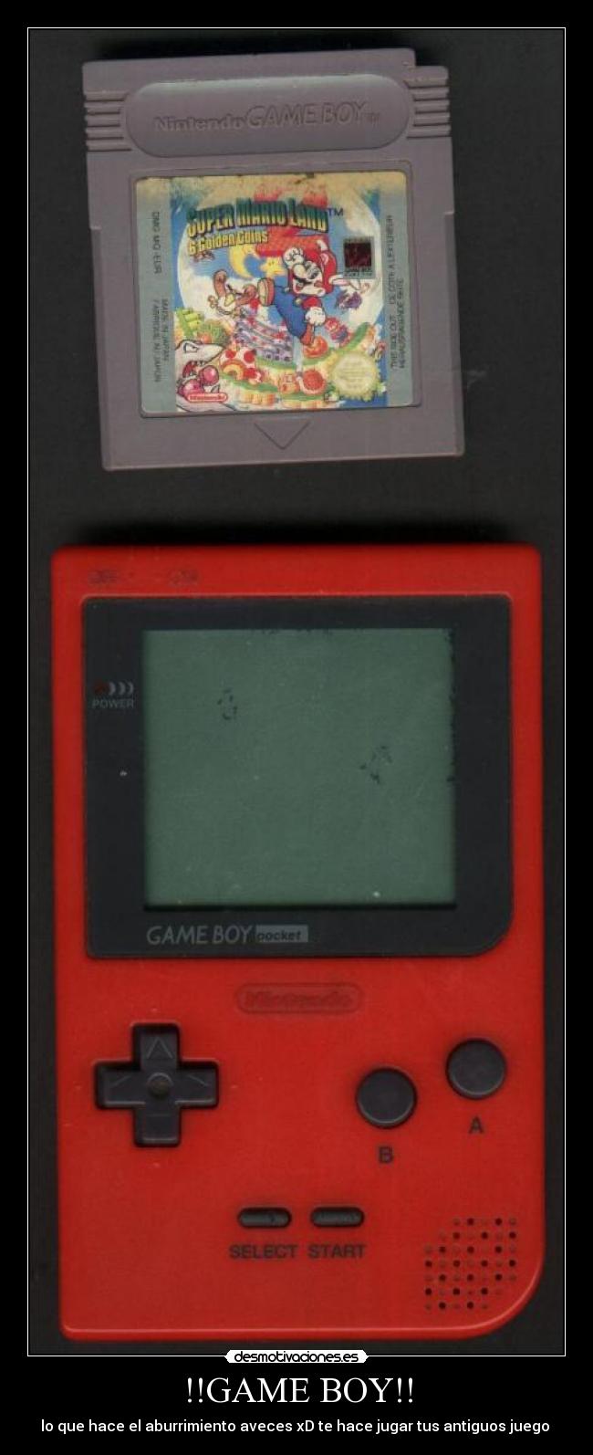 !!GAME BOY!! - lo que hace el aburrimiento aveces xD te hace jugar tus antiguos juego 