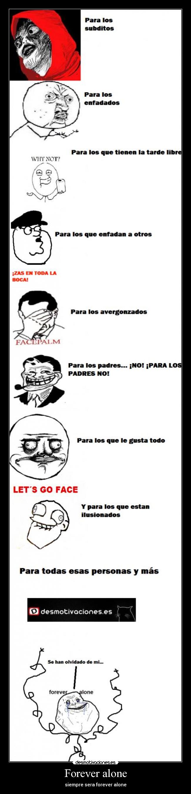 carteles forever alone desmotivaciones