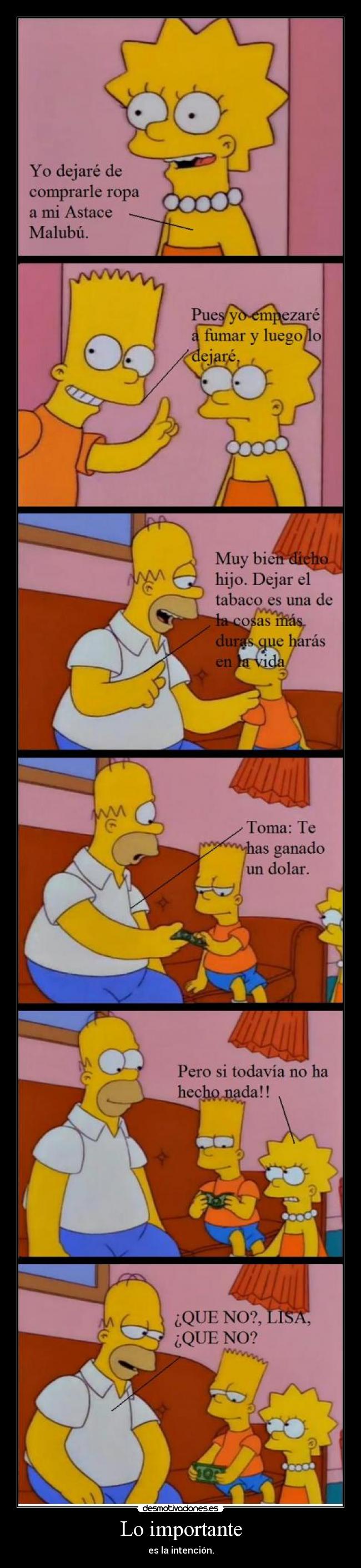 Lo importante - es la intención.