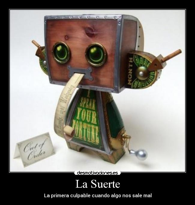 carteles maquina suerte desmotivaciones