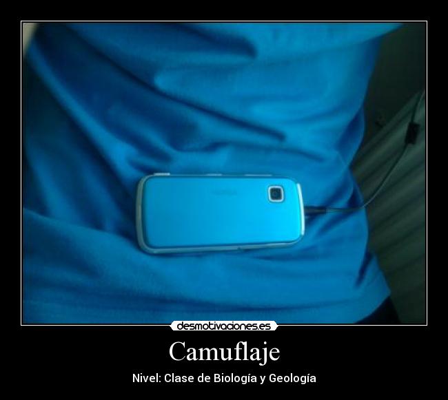 carteles camuflaje nivel clase biologia geologia desmotivaciones
