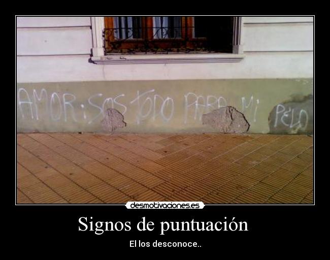 Signos de puntuación - El los desconoce..