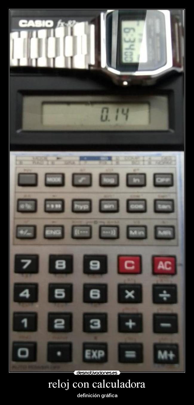 reloj con calculadora - 