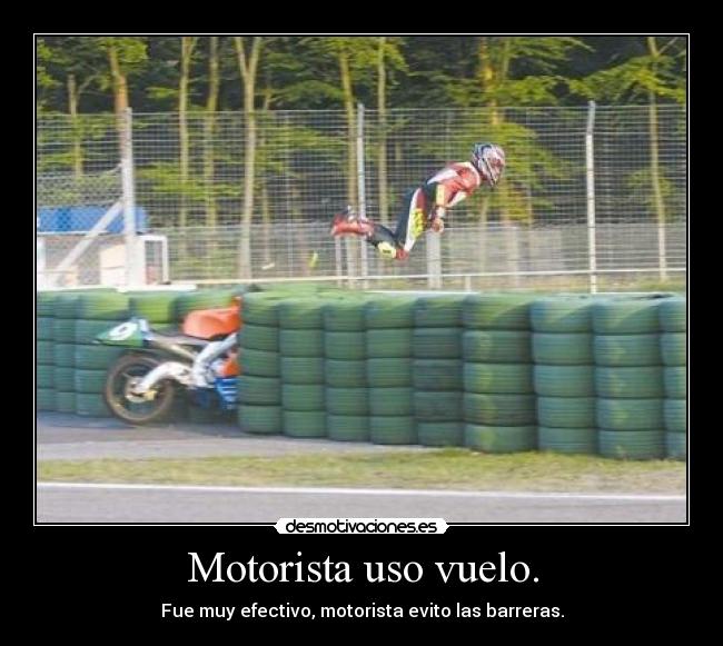 Motorista uso vuelo. -