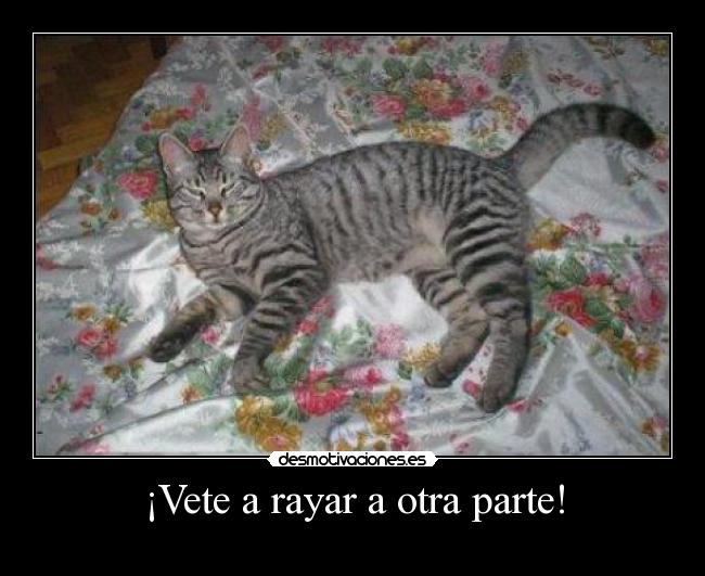 ¡Vete a rayar a otra parte! -