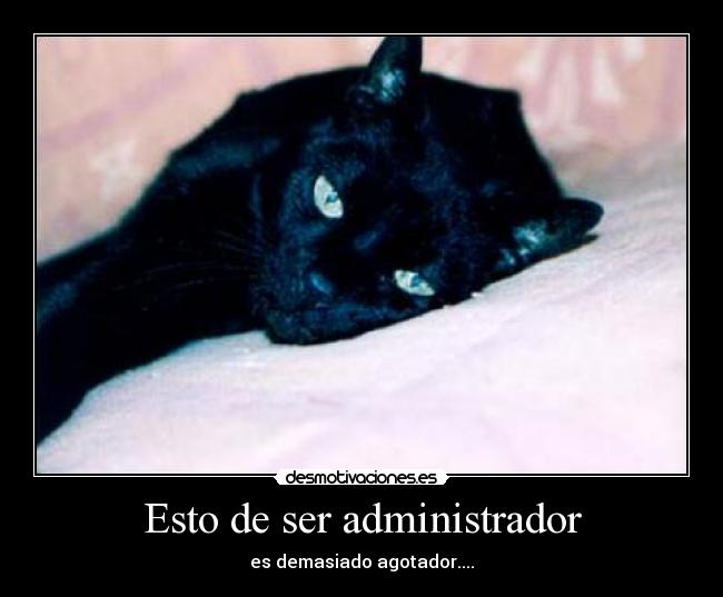 Esto de ser administrador - es demasiado agotador....