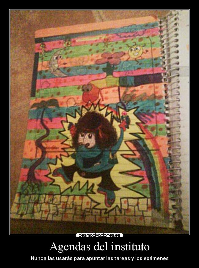 Agendas del instituto - Nunca las usarás para apuntar las tareas y los exámenes