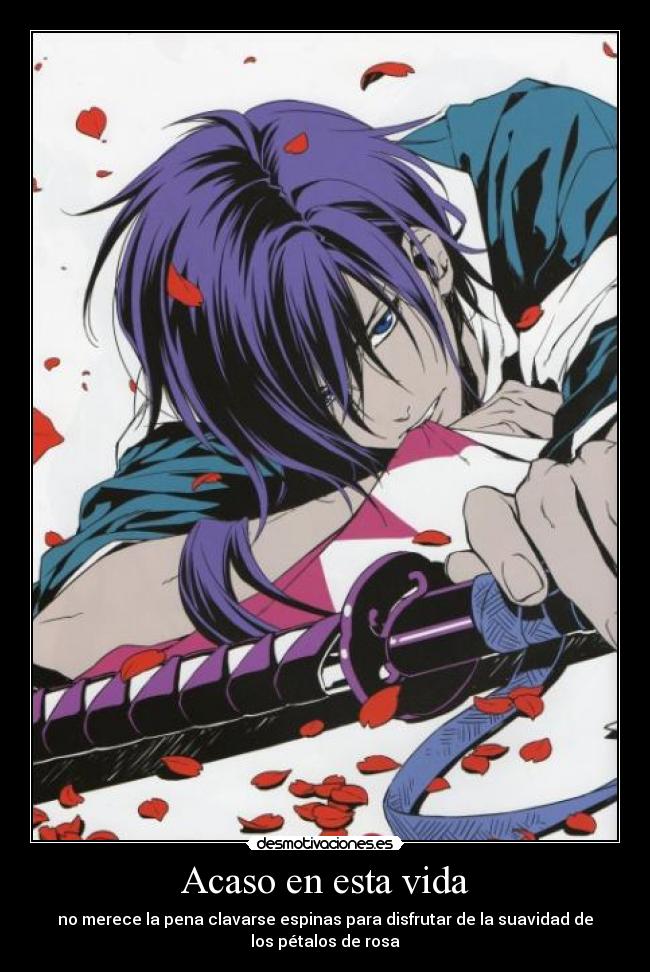 Acaso en esta vida - no merece la pena clavarse espinas para disfrutar de la suavidad de
los pétalos de rosa