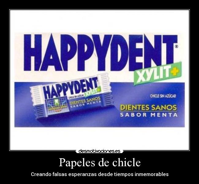 Papeles de chicle - 