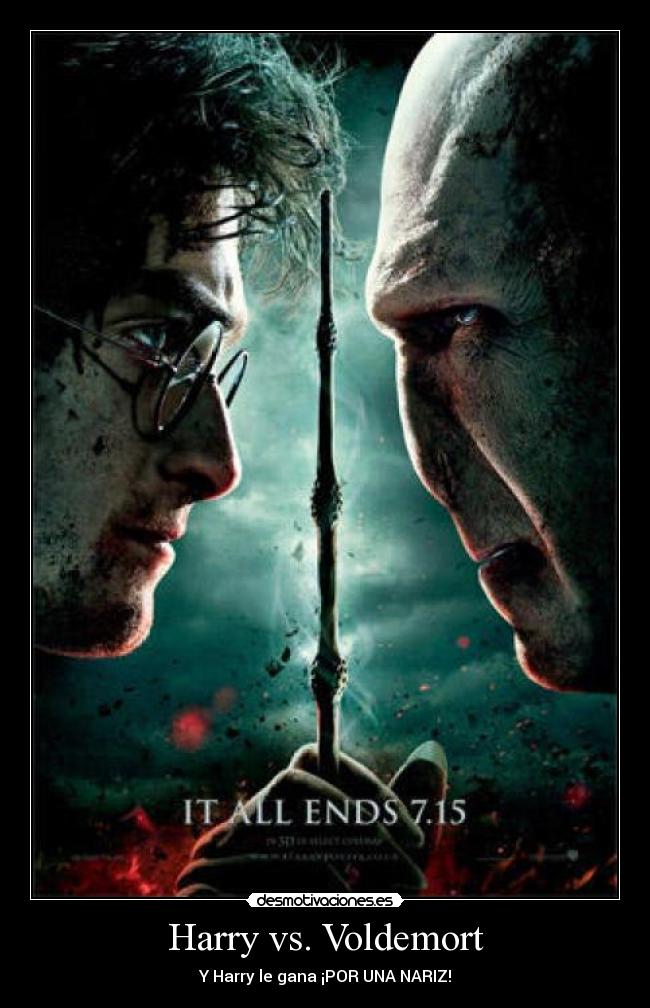 Harry vs. Voldemort - Y Harry le gana ¡POR UNA NARIZ!