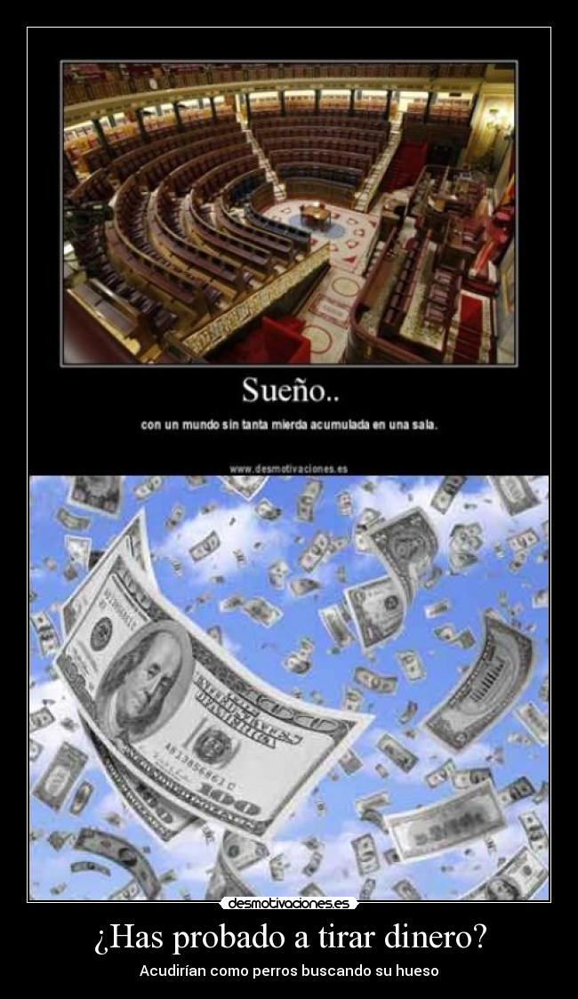 ¿Has probado a tirar dinero? -