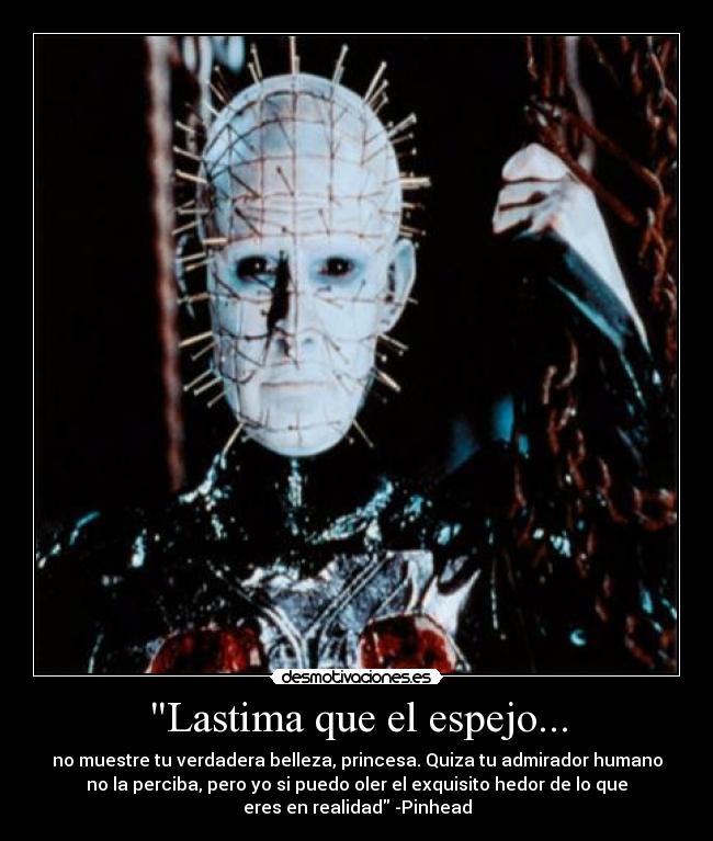 Lastima que el espejo... -