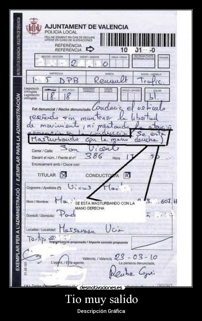 Tio muy salido - Descripción Gráfica