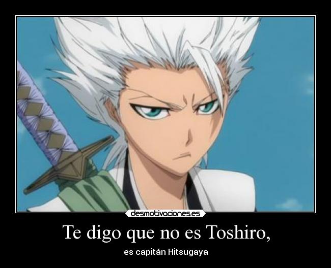 Te digo que no es Toshiro, - es capitán Hitsugaya