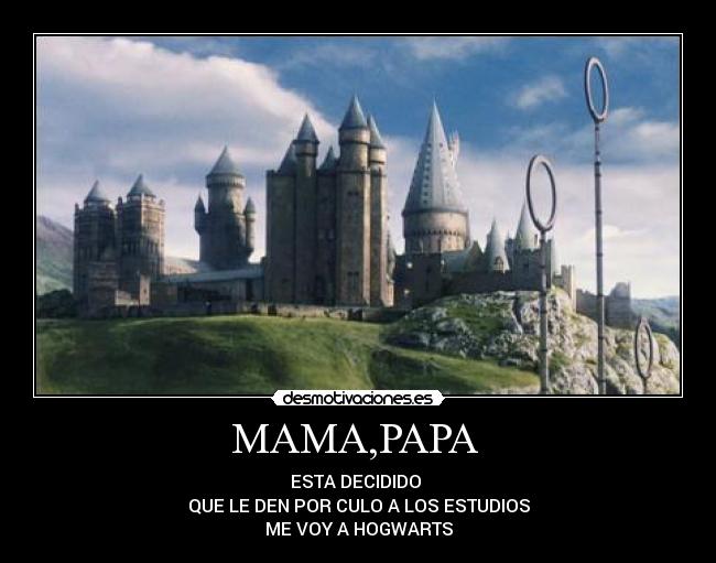 carteles harrypotter estudios hogwarts desmotivaciones