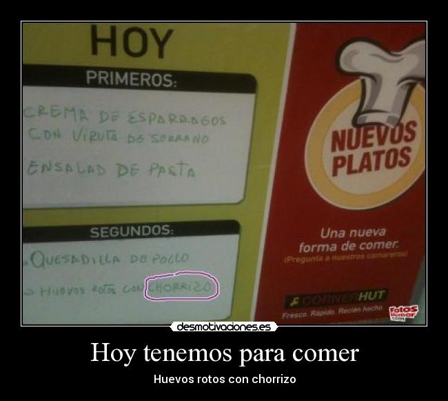 Hoy tenemos para comer - 