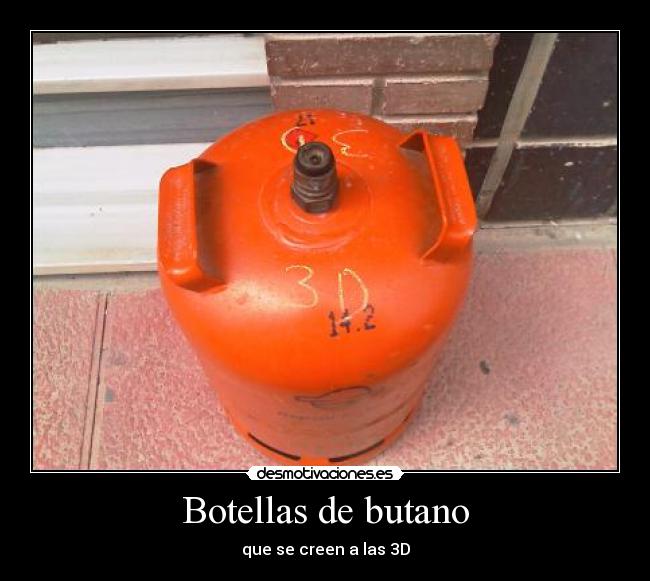 Botellas de butano - que se creen a las 3D