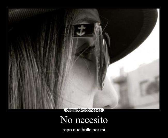 No necesito -