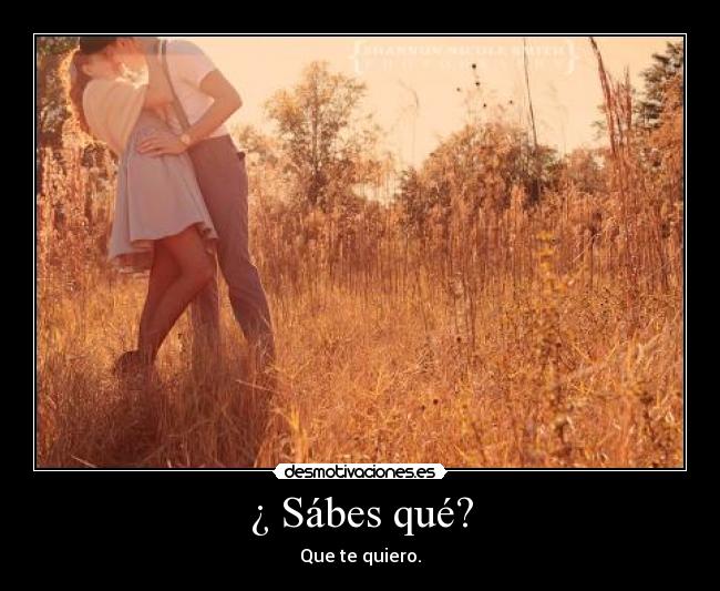 ¿ Sábes qué? -