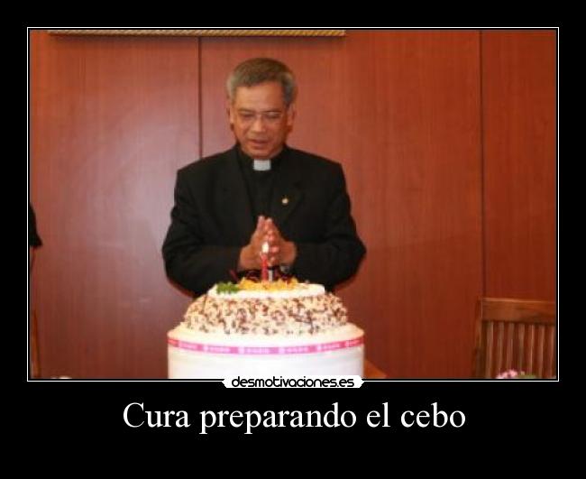 Cura preparando el cebo -