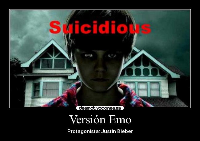 Versión Emo - Protagonista: Justin Bieber