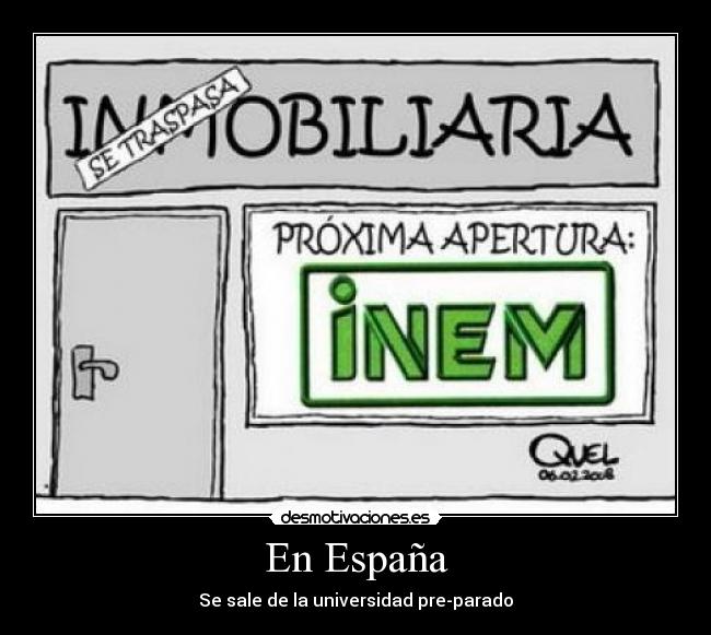 En España - Se sale de la universidad pre-parado