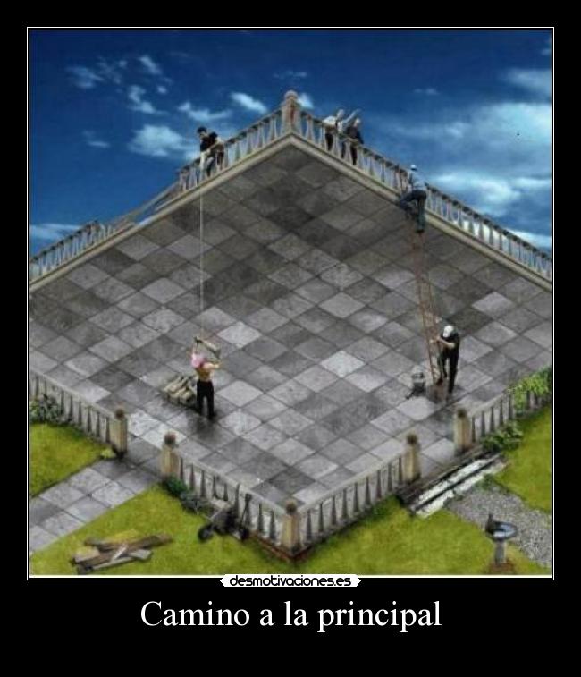 Camino a la principal -