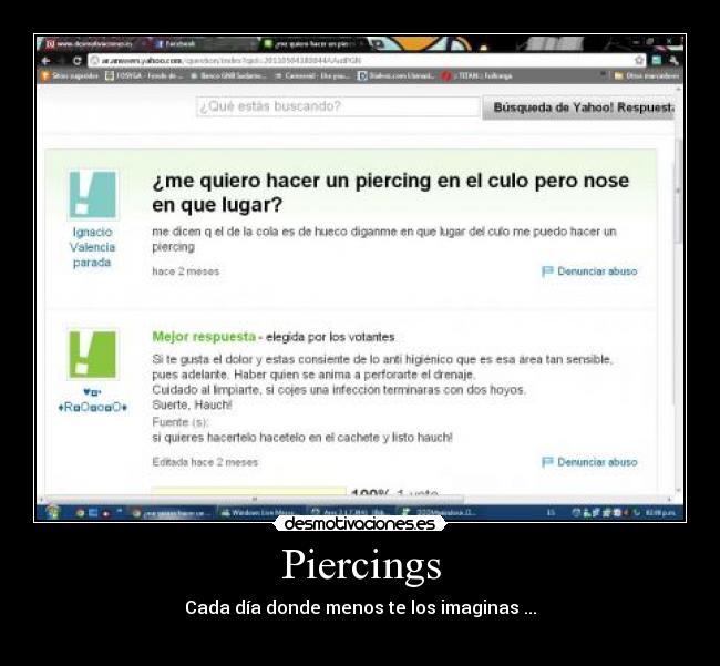 Piercings - Cada día donde menos te los imaginas ...
