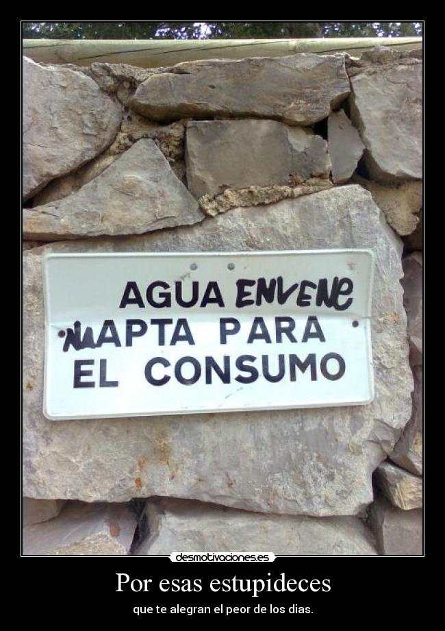 Por esas estupideces -