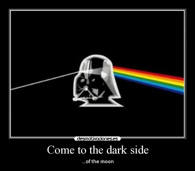 carteles star wars the dark side the moon darth vaderpink floyd desmotivaciones