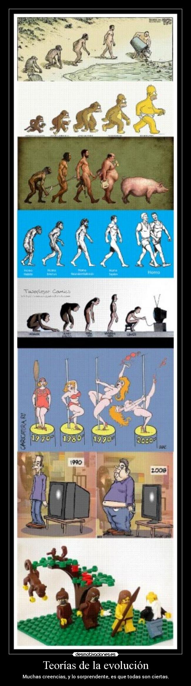 carteles teorias evolucion desmotivaciones