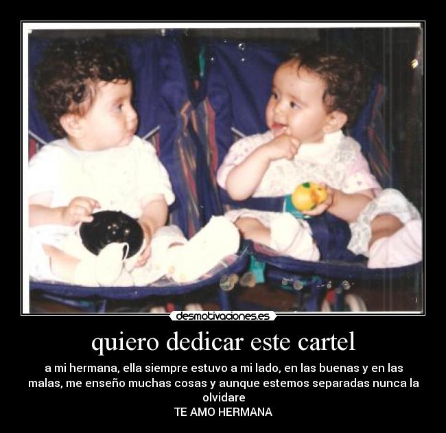 quiero dedicar este cartel - 
