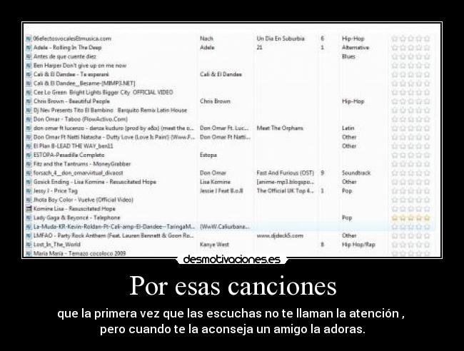 Por esas canciones -