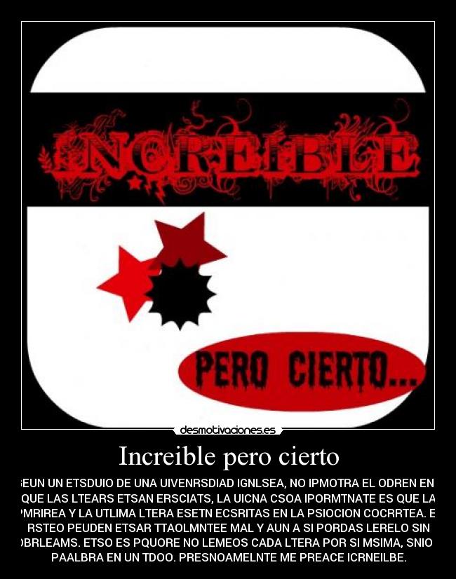 Increible pero cierto -