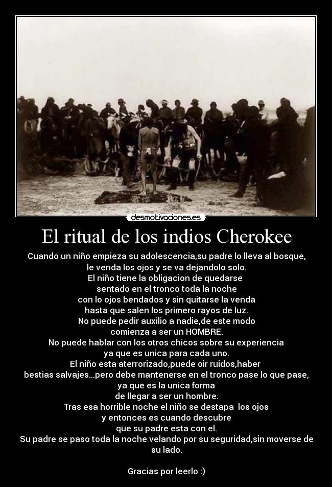 El ritual de los indios Cherokee -