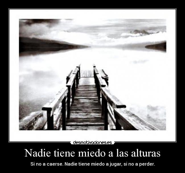 Nadie tiene miedo a las alturas -