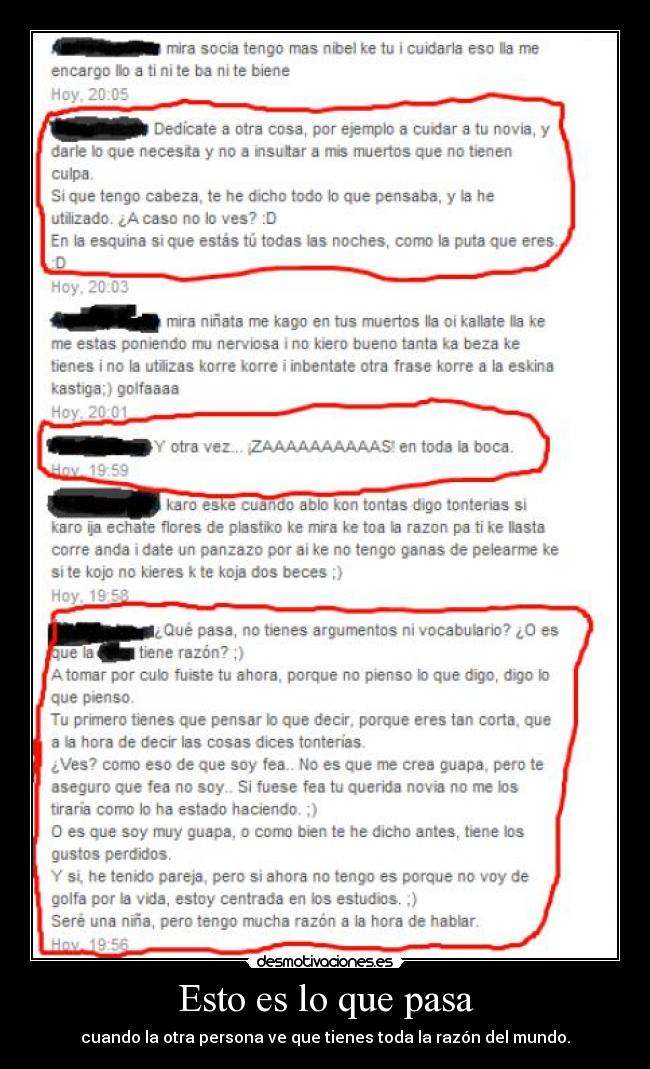 Esto es lo que pasa -