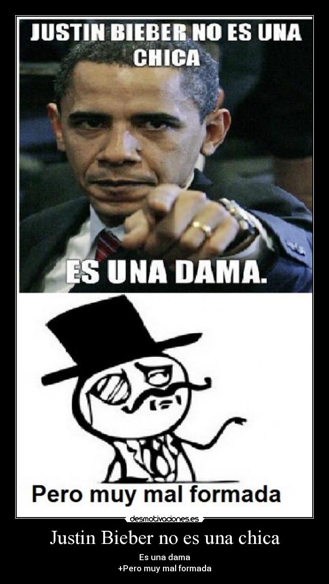 Justin Bieber no es una chica -