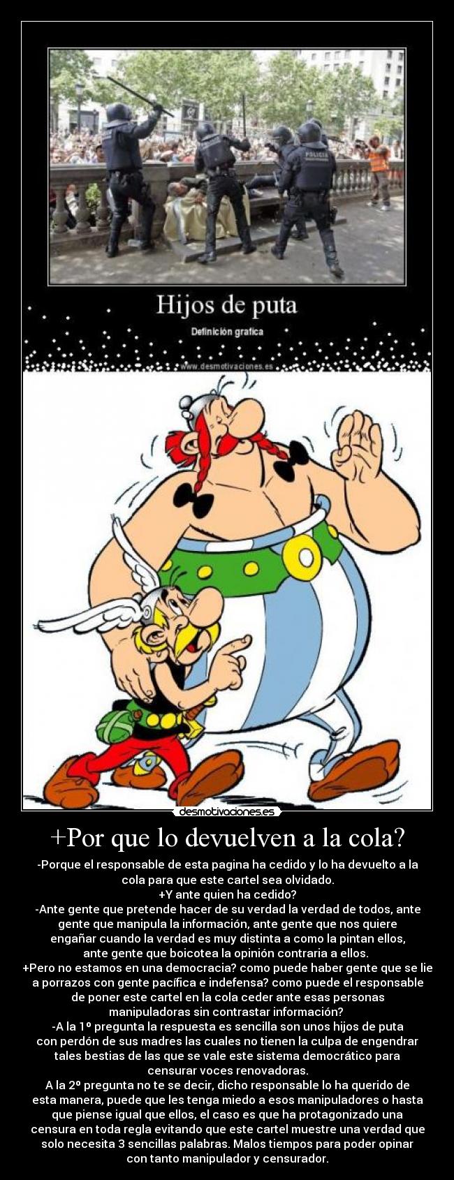 +Por que lo devuelven a la cola? -