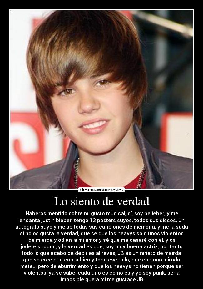 Lo siento de verdad -