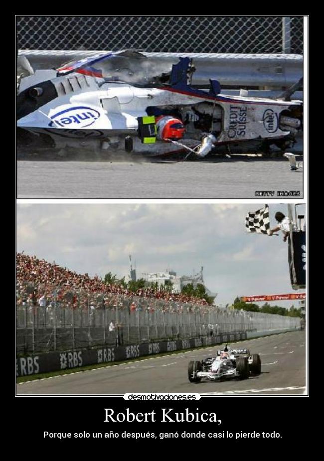 carteles robert kubica desmotivaciones